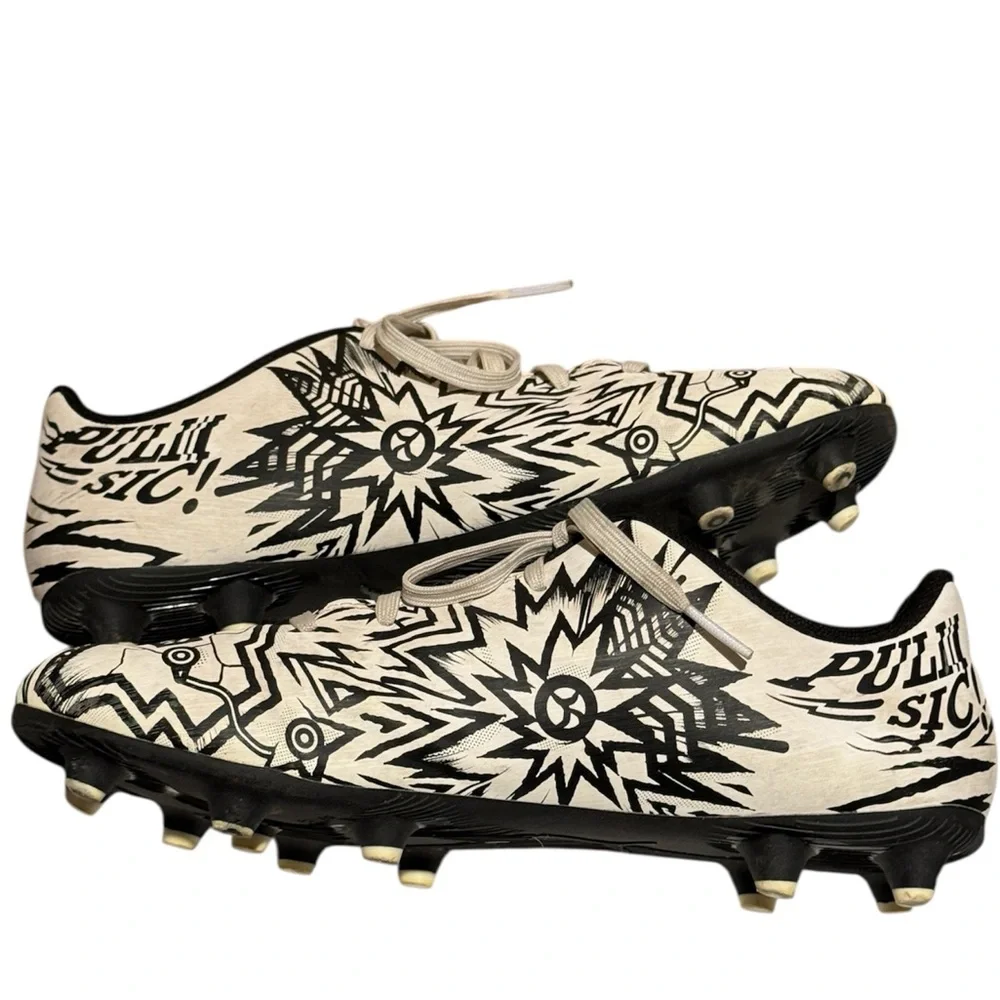 Puma x Christian Pulisic II FG/AG Kids Soccer Cleats Black & White Graphic Sz 5 - Picture 9 of 14